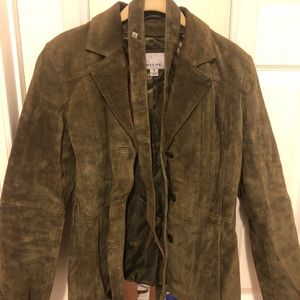 Olive green Wilsons leather jacket